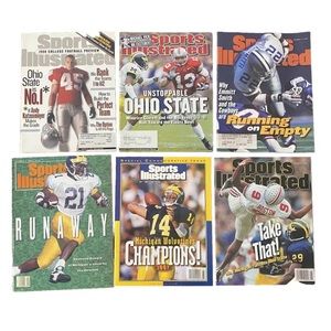 1991-2003 Lot Of 6 Sports Illustrated College Football Magazines Memorabilia